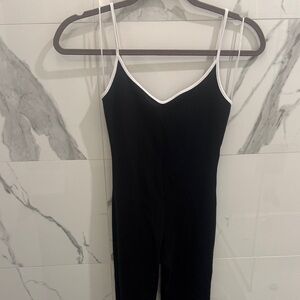 Zara Black Outfit with White Accents